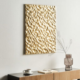 Wyld And Coco Gold Iron Wall Decor - Slim Vertical Rectangular Accent (W60 X D2 X H79Cm) - thumbnail 2