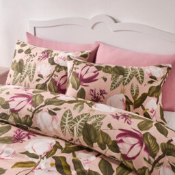 OHS Floral Duvet Cover Quilt Bedding Set Reversible Pillowcase, Blush - Superking - thumbnail 2