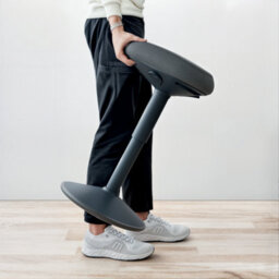 Leitz Ergo Active Sitting Stool Chair Posture Comfort Seat Adjustable Furniture In Dark Grey - thumbnail 3