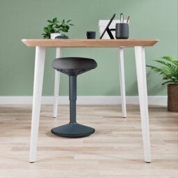 Leitz Ergo Active Sitting Stool Chair Posture Comfort Seat Adjustable Furniture In Dark Grey - thumbnail 2