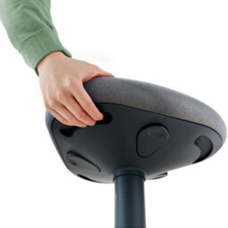Leitz Ergo Active Sitting Stool Chair Posture Comfort Seat Adjustable Furniture In Dark Grey - thumbnail 9