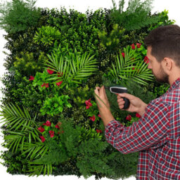 MonsterShop Artificial Plant Wall Panel 100 X 100Cm Mira Living Foliage Greenery Tiles Indoor Outdoor Weather & Uv Resistant - thumbnail 3