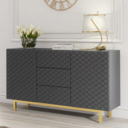Creative Furniture Diamond Luxe Sideboard 140Cm - Dark Grey - thumbnail 5