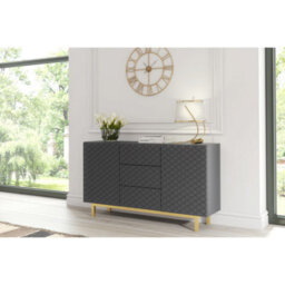 Creative Furniture Diamond Luxe Sideboard 140Cm - Dark Grey - thumbnail 6