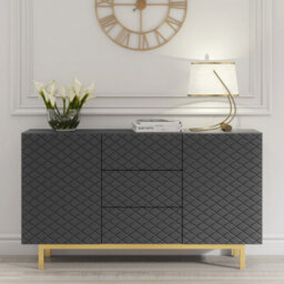 Creative Furniture Diamond Luxe Sideboard 140Cm - Dark Grey - thumbnail 1