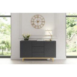 Creative Furniture Diamond Luxe Sideboard 140Cm - Dark Grey - thumbnail 2