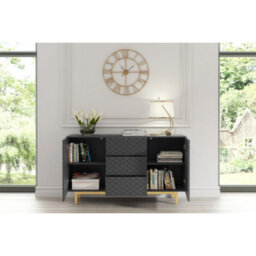 Creative Furniture Diamond Luxe Sideboard 140Cm - Dark Grey - thumbnail 3