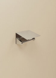 Cosmic Toilet Roll Holder, Silver Gloss, Wall-Mounted, 13 Cm. Collection Kubic - thumbnail 1