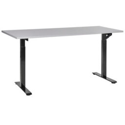 Beliani Manual Adjustable Standing Desk Destines Grey/ Black 160 Cm 72 Cm - thumbnail 1