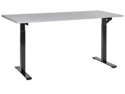 Beliani Manual Adjustable Standing Desk Destines Grey/ Black 160 Cm 72 Cm - thumbnail 2
