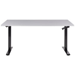 Beliani Manual Adjustable Standing Desk Destines Grey/ Black 160 Cm 72 Cm - thumbnail 5