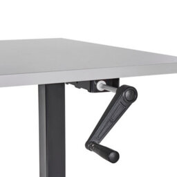 Beliani Manual Adjustable Standing Desk Destines Grey/ Black 160 Cm 72 Cm - thumbnail 6