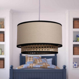 First Choice Lighting Set Of 2 Koral - Natural Rattan And Cane 25 Cm Easy Fit Pendant Shades - thumbnail 5
