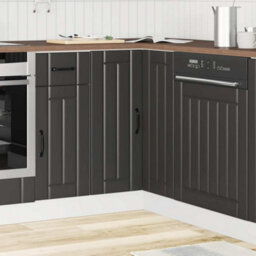 Walplus Kitchen Corner Base Cabinet Lucca Black Engineered Wood - thumbnail 3
