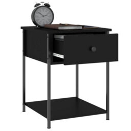 Berkfield Bedside Tables 2 Pcs Black 44X45X58 Cm Engineered Wood - thumbnail 5