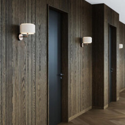 Nordlux Takai Stainless Steel Wall Light  Brown,plug In Or Mains