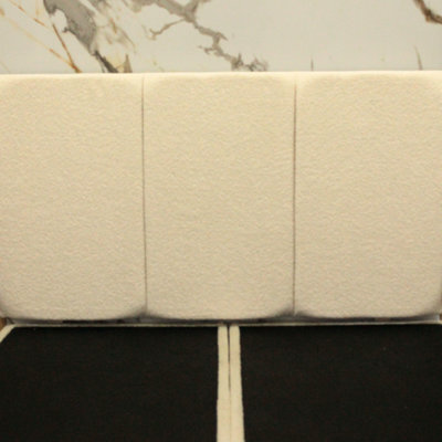 "Urban Textures Luxury 26"" High Boucle Fabric Upholstered Elba Design Headboard - Cream" - image 1
