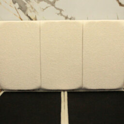 "Urban Textures Luxury 26"" High Boucle Fabric Upholstered Elba Design Headboard - Cream" - thumbnail 1