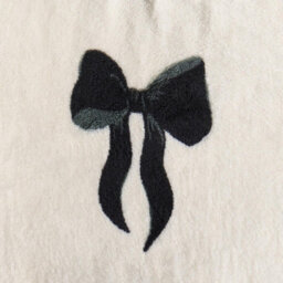 Ohs Bow Cuddle Cushion Soft Fleece Reading Pillow - Black - thumbnail 4