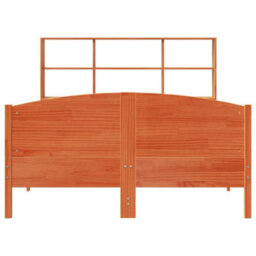 Berkfield Bookcase Bed Without Mattress Wax Brown 120X200Cm Solid Wood Pine - thumbnail 4