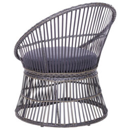 Beliani Bistro Set With Cushions Mesyna Pe Rattan Taupe - thumbnail 6