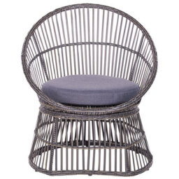 Beliani Bistro Set With Cushions Mesyna Pe Rattan Taupe - thumbnail 5