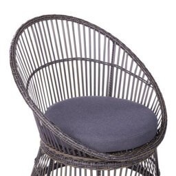 Beliani Bistro Set With Cushions Mesyna Pe Rattan Taupe - thumbnail 8