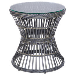 Beliani Bistro Set With Cushions Mesyna Pe Rattan Taupe - thumbnail 7