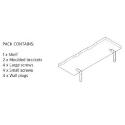 Core Products Chunky Pine Shelf Kit 60Cm - Wavy Live Edge Wall Display, Metal L Brackets, Antique Wax Finish - thumbnail 8