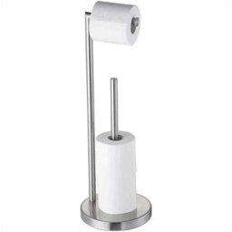 Free Standing Toilet Roll Holder With Stainless Steel Toilet Paper Holder Silver