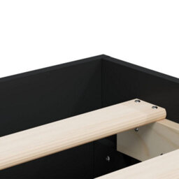 Berkfield Bed Frame With Drawers Without Mattress Black 120X190 Cm Small Double - thumbnail 9