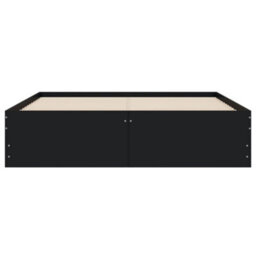 Berkfield Bed Frame With Drawers Without Mattress Black 120X190 Cm Small Double - thumbnail 6