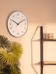Orsina Oval Wall Clock With Silver Finish, Durable Construction Wall Clock For Kitchen, Elegant Clock For Outdoor - thumbnail 4