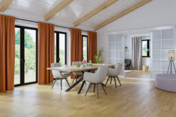 Bricoflor Blackout Curtain With Concealed Loops  - Orange-Terracotta - 2,45 X 1,40 M - Plain - thumbnail 3