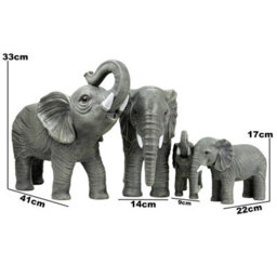 Woodside African Elephant Family Garden Ornaments - Realistic Resin - thumbnail 8