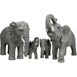 Woodside African Elephant Family Garden Ornaments - Realistic Resin - thumbnail 1