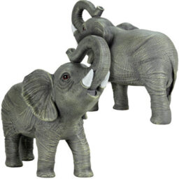 Woodside African Elephant Family Garden Ornaments - Realistic Resin - thumbnail 7