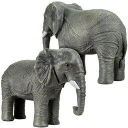 Woodside African Elephant Family Garden Ornaments - Realistic Resin - thumbnail 6