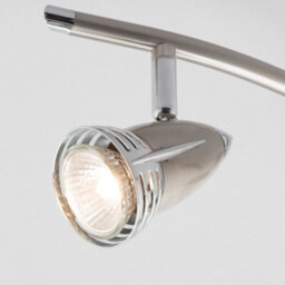 Litecraft Gemini Satin Nickel Adjustable Ceiling Spotlight Bar - thumbnail 5