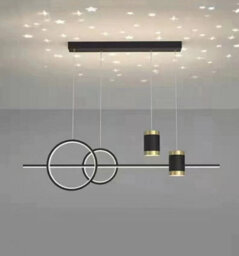 Black And Gold Body Linear Led Chandelier Light Hanging Lamp Modern Pendant Lamp Height Adjustable - thumbnail 6