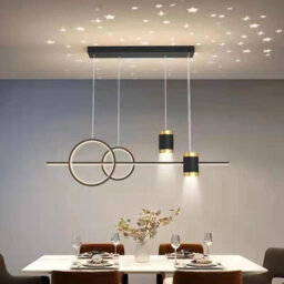 Black And Gold Body Linear Led Chandelier Light Hanging Lamp Modern Pendant Lamp Height Adjustable - thumbnail 4