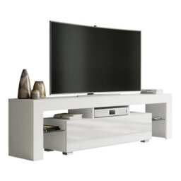 Creative Furniture Aria Tv Unit 160Cm - White With Gloss Doors - thumbnail 3