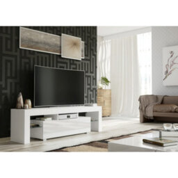 Creative Furniture Aria Tv Unit 160Cm - White With Gloss Doors - thumbnail 2