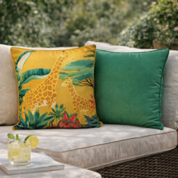 Peggy Wilkins Water Resistant Outdoor Garden Cushion Sahara Yellow - thumbnail 2