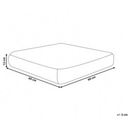 Beliani Floor Cushion Pouffe 60 X 60 X 12 Cm Green White Geometric Cotton - thumbnail 3