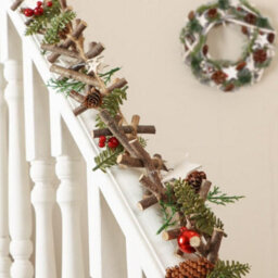 Dibor 35Cm Red Crimson Rose Door Xmas Festive Decor Front Door Wreath Christmas Wreath - thumbnail 5