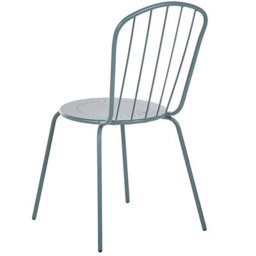 Beliani Set Of 4 Garden Chairs Calvi Metal Light Blue - thumbnail 7