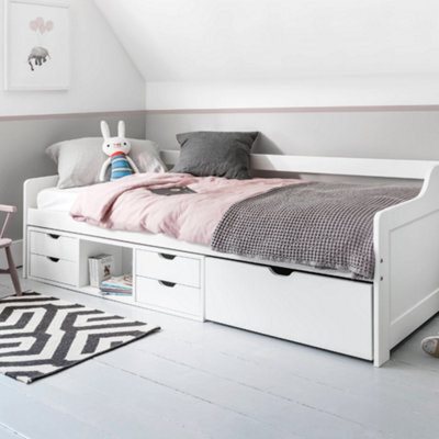 Nöa & Nani Noa & Nani Day Bed With Pull Out Drawers And Shelves In Classic White Eva - image 1