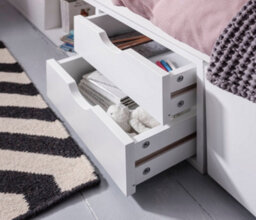 Nöa & Nani Noa & Nani Day Bed With Pull Out Drawers And Shelves In Classic White Eva - thumbnail 3