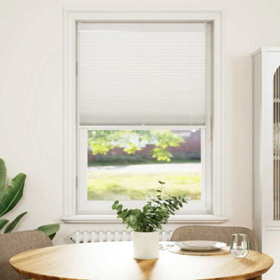Walplus White Plisse Blind 80X100Cm Pleated Window Shade - image 1